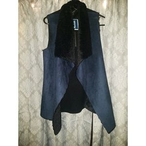 New with Tags Suede/faux fur vest